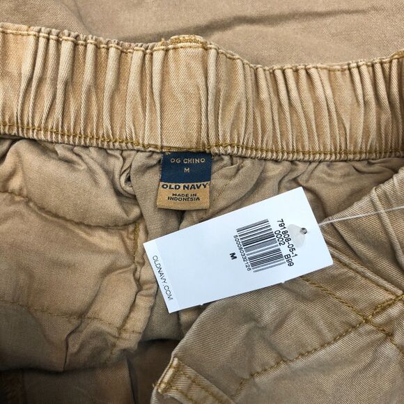 NWT Old Navy Men Elastic Waist Chino Shorts Size Medium Cotton Blend B164 -20 - Picture 7 of 14